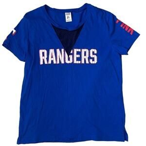 Texas Rangers‎ PINK by Victoria’s Secret Mesh V-Neck Tee
